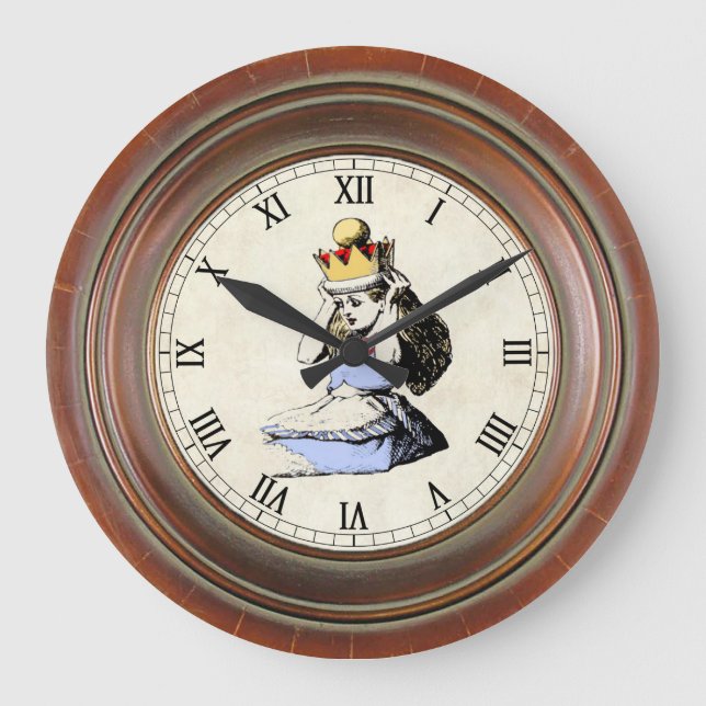 Grande Horloge Ronde Alice et la Couronne 1 (Recto)