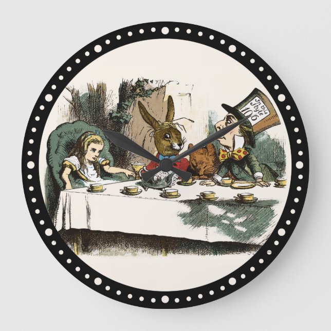 Grande Horloge Ronde Alice Tea Party Mad Hatter (Recto)