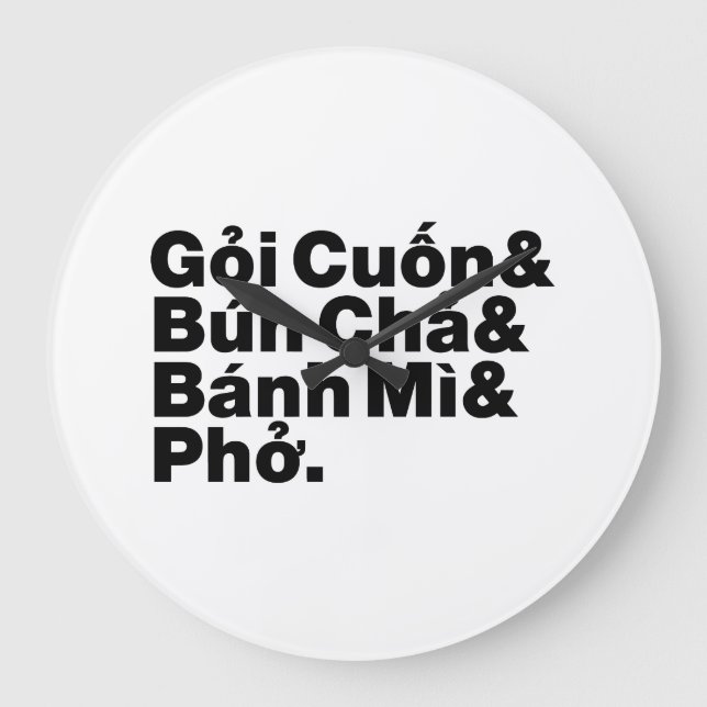 Grande Horloge Ronde Alimentation de rue vietnamienne (Recto)
