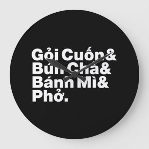 Grande Horloge Ronde Alimentation de rue vietnamienne