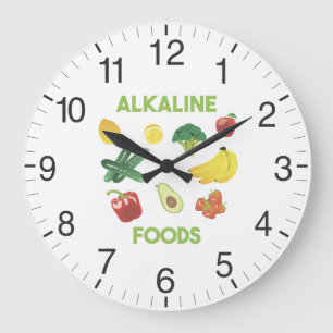 Grande Horloge Ronde Aliments Alcalins Diète saine