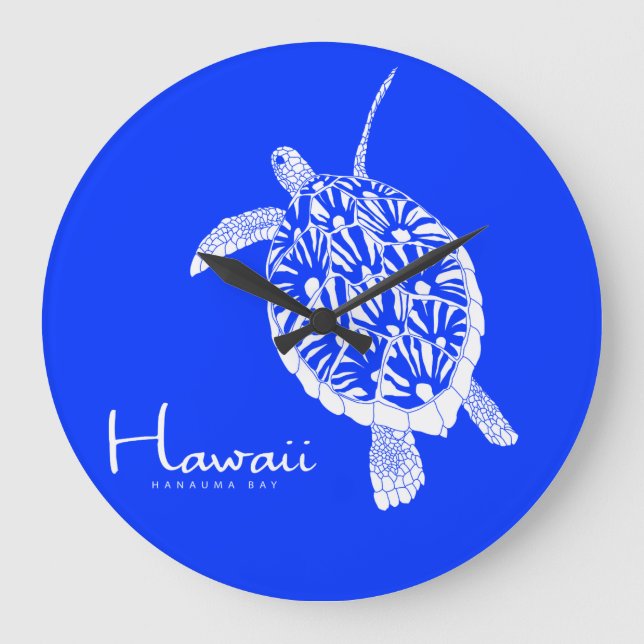 Grande Horloge Ronde Aloha Hawaii Honu Turtle (Recto)
