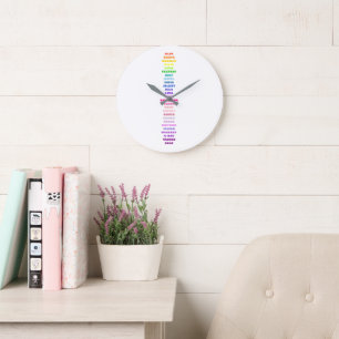 Grande Horloge Ronde Alphabet phonétique international pilote pour enfa