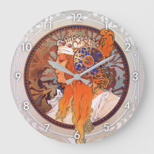 Grande Horloge Ronde Alphonse Mucha (Recto)
