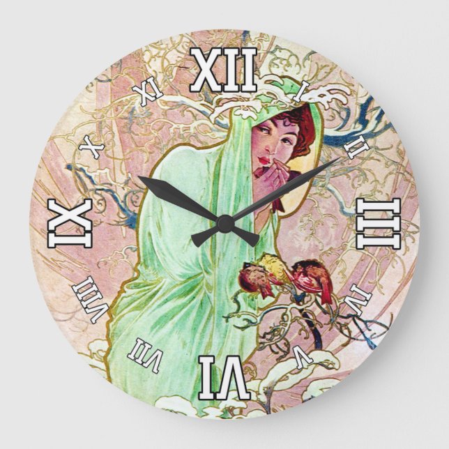Grande Horloge Ronde Alphonse Mucha Winter II (Recto)