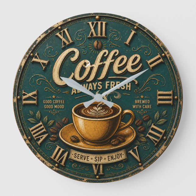 Grande Horloge Ronde Always Fresh Coffee  (Recto)