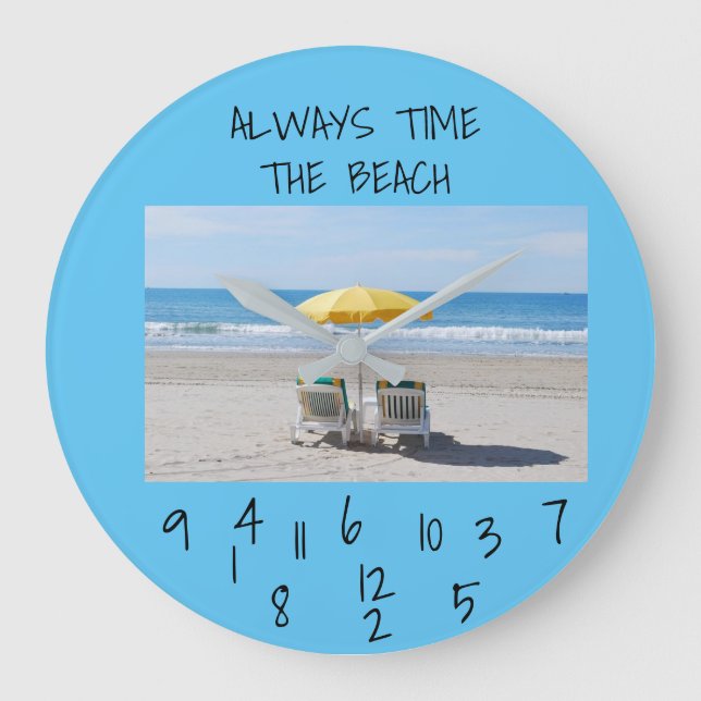 GRANDE HORLOGE RONDE **ALWAYS TIME FOR THE BEACH** CLOCK (Recto)