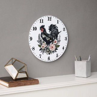 Grande Horloge Ronde Amateurs de coq de campagne