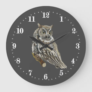 Grande Horloge Ronde Amateurs de hibou cool