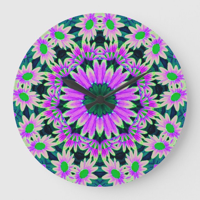 Grande Horloge Ronde Amateurs de marguerite Imaginaire fractal (Recto)