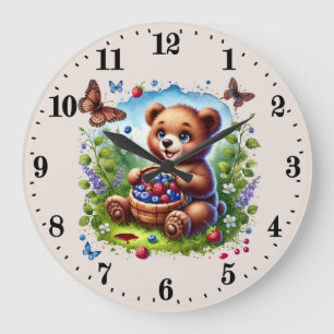Grande Horloge Ronde Amateurs de petits ours