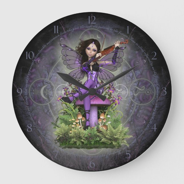 Grande Horloge Ronde Amethyst Fairy (Recto)