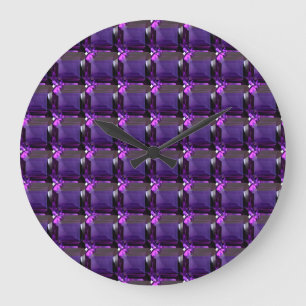 Grande Horloge Ronde Amethyst Gemstone Purple