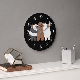 Grande Horloge Ronde Amis animaux