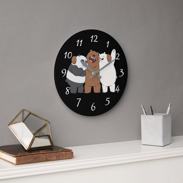 Grande Horloge Ronde Amis animaux (Bureau)