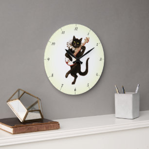 GRANDE HORLOGE RONDE AMOUR DE CHATON MIGNON CHAT