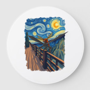 Grande Horloge Ronde Amoureux de libellule Libellule artistique