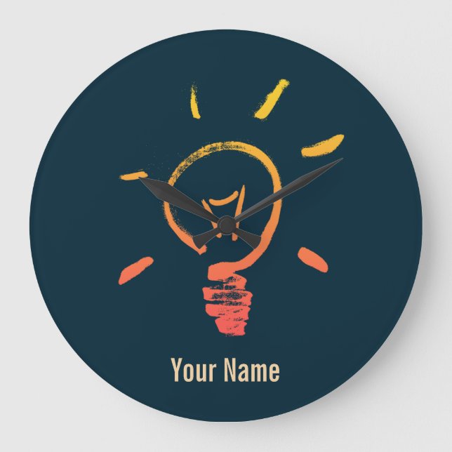 Grande Horloge Ronde Ampoule lampe rétro ampoule électricien intelligen (Recto)