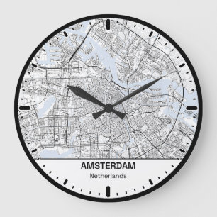 Grande Horloge Ronde Amsterdam Clock City Line Art