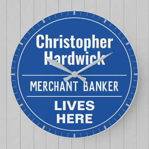 Grande Horloge Ronde Amusant Merchant Banker Wall Style Plaque