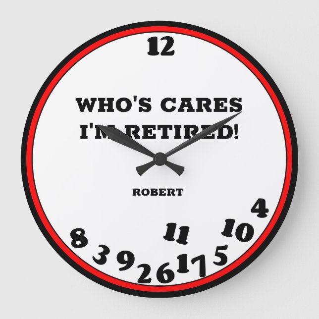 Grande Horloge Ronde Amusante nouveauté à la retraite (Recto)