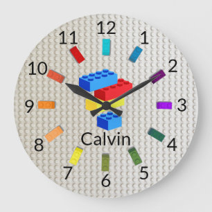 Grande Horloge Ronde Amusants Toy Building Briques Salle pour enfants