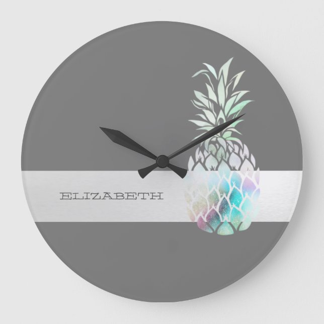 Grande Horloge Ronde Ananas mignon tendance, Bande -P (Recto)