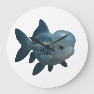 Grande Horloge Ronde Anatomie translucide du poisson