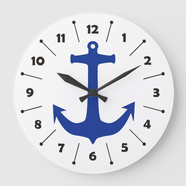 Grande Horloge Ronde Anchor blue + your background & ideas (Recto)