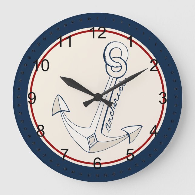 Grande Horloge Ronde Anchor de Nautical (Recto)