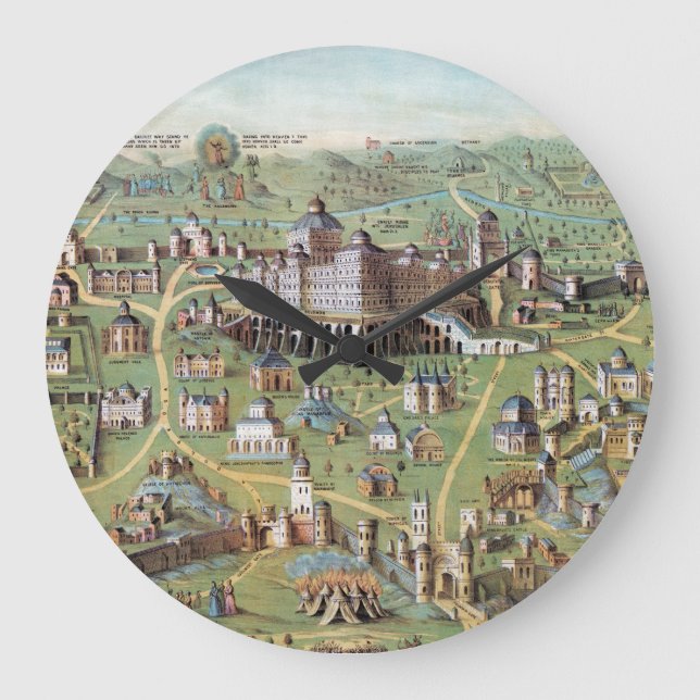 GRANDE HORLOGE RONDE ANCIENT JÉRUSALEM (Recto)