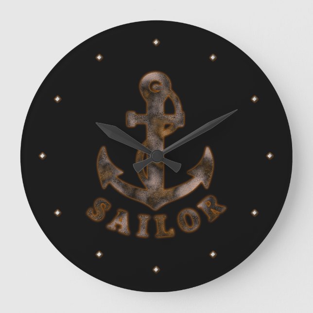 Grande Horloge Ronde Ancre rouillée (Recto)