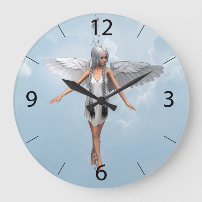Grande Horloge Ronde Ange blanc (Recto)