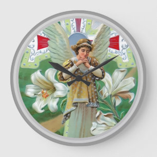 Grande Horloge Ronde Ange priant