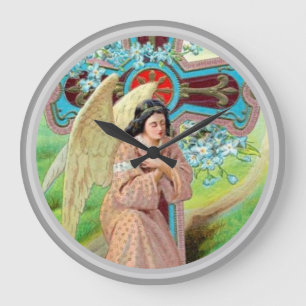 Grande Horloge Ronde Ange priant