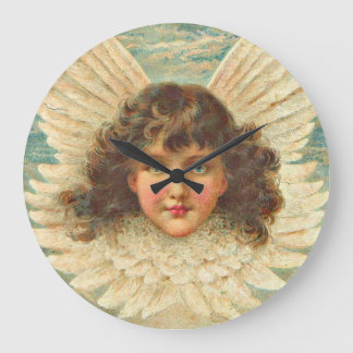 Grande Horloge Ronde ange victorien