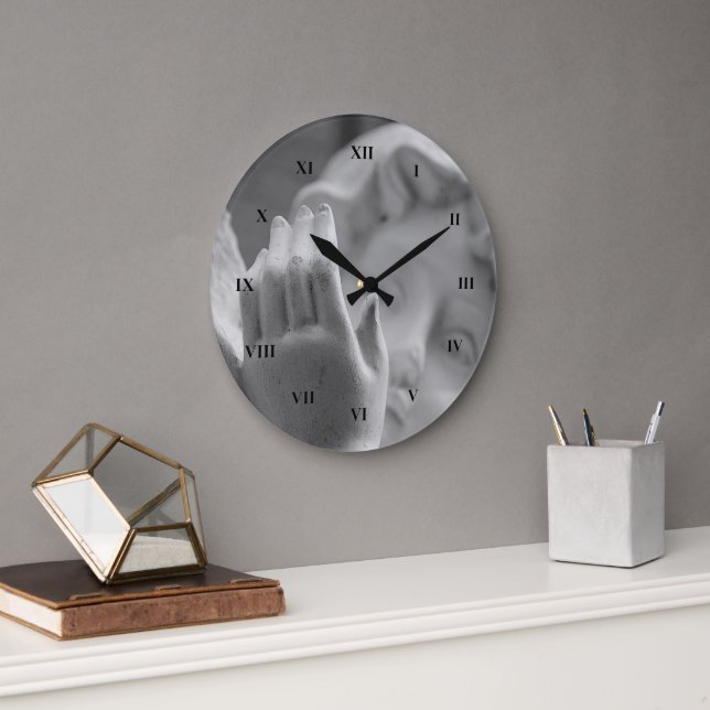 Grande Horloge Ronde Angel par Shirley Taylor (Bureau)