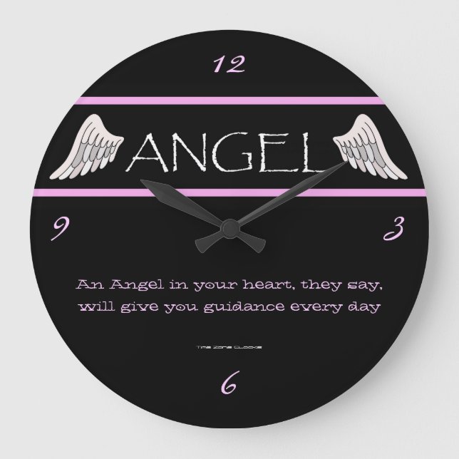 Grande Horloge Ronde Angel Wings Large Wall Clock (Recto)