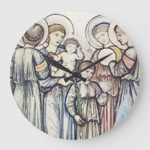 Grande Horloge Ronde Anges et Enfants par Sir Edward Burne-Jones