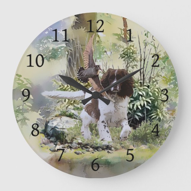 Grande Horloge Ronde Anglais Springer Spaniel (Recto)