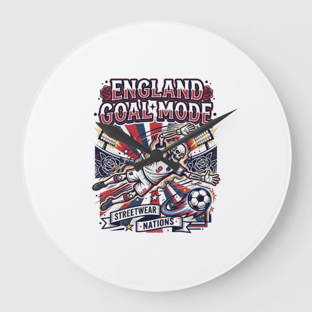 Grande Horloge Ronde Angleterre Mode de but squelette attaquant Nations (Recto)