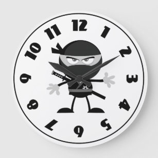 Grande Horloge Ronde Angry Warrior Clock