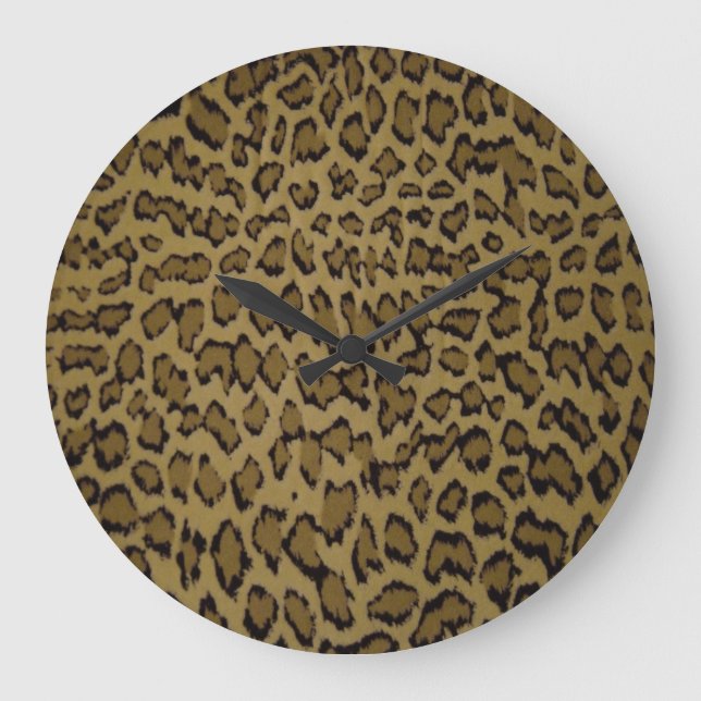 GRANDE HORLOGE RONDE ANIMAL LEOPARD PRINT (Recto)