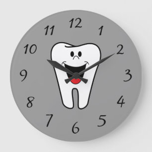 Grande Horloge Ronde Animated Smiling Tooth