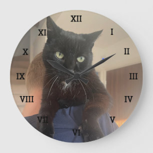 Grande Horloge Ronde Animaux de compagnie photo personnalisés Famille C