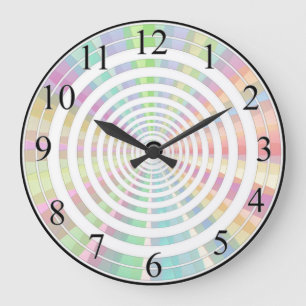 Grande Horloge Ronde Anneaux de couleur