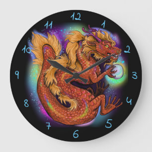 Grande Horloge Ronde Année chinoise du dragon