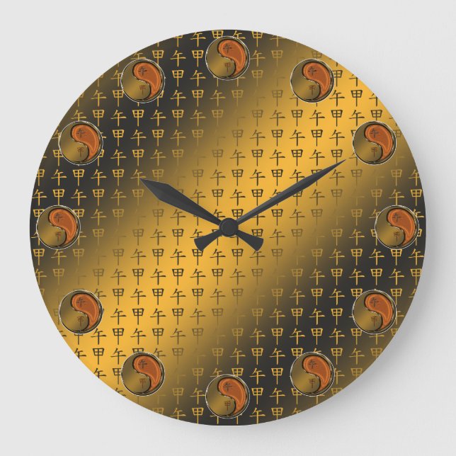 Grande Horloge Ronde Année du Cheval de Bois (Recto)