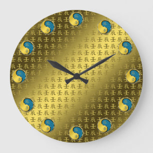 Grande Horloge Ronde Année du Dragon d'Eau