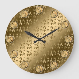 Grande Horloge Ronde Année du Rat de Feu